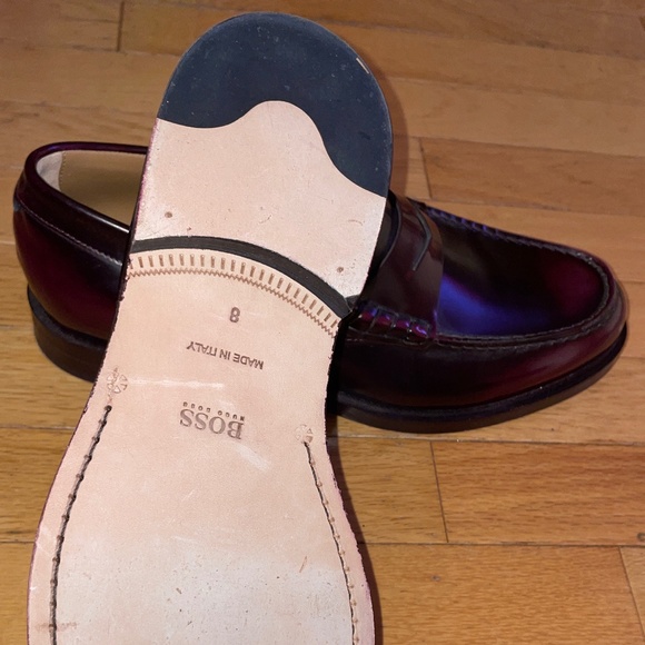 Brand New Men’s BOSS PENNY-TRIM LOAFERS IN BRUSH-OFF LEATHER - Picture 6 of 10